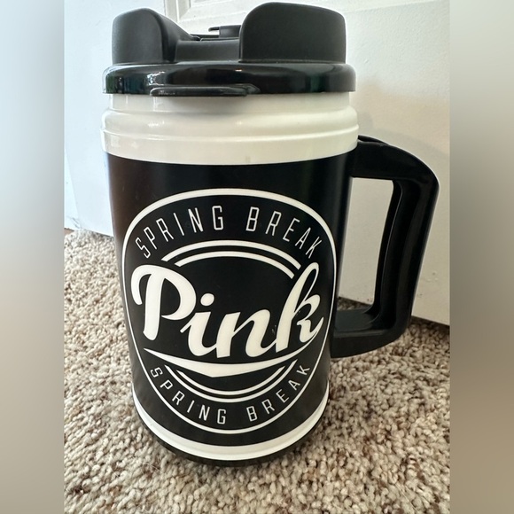 Lot of 2 Items: PINK Nation Black Travel Tumbler & PINK Pineapple Cooler Bag - Picture 3 of 10